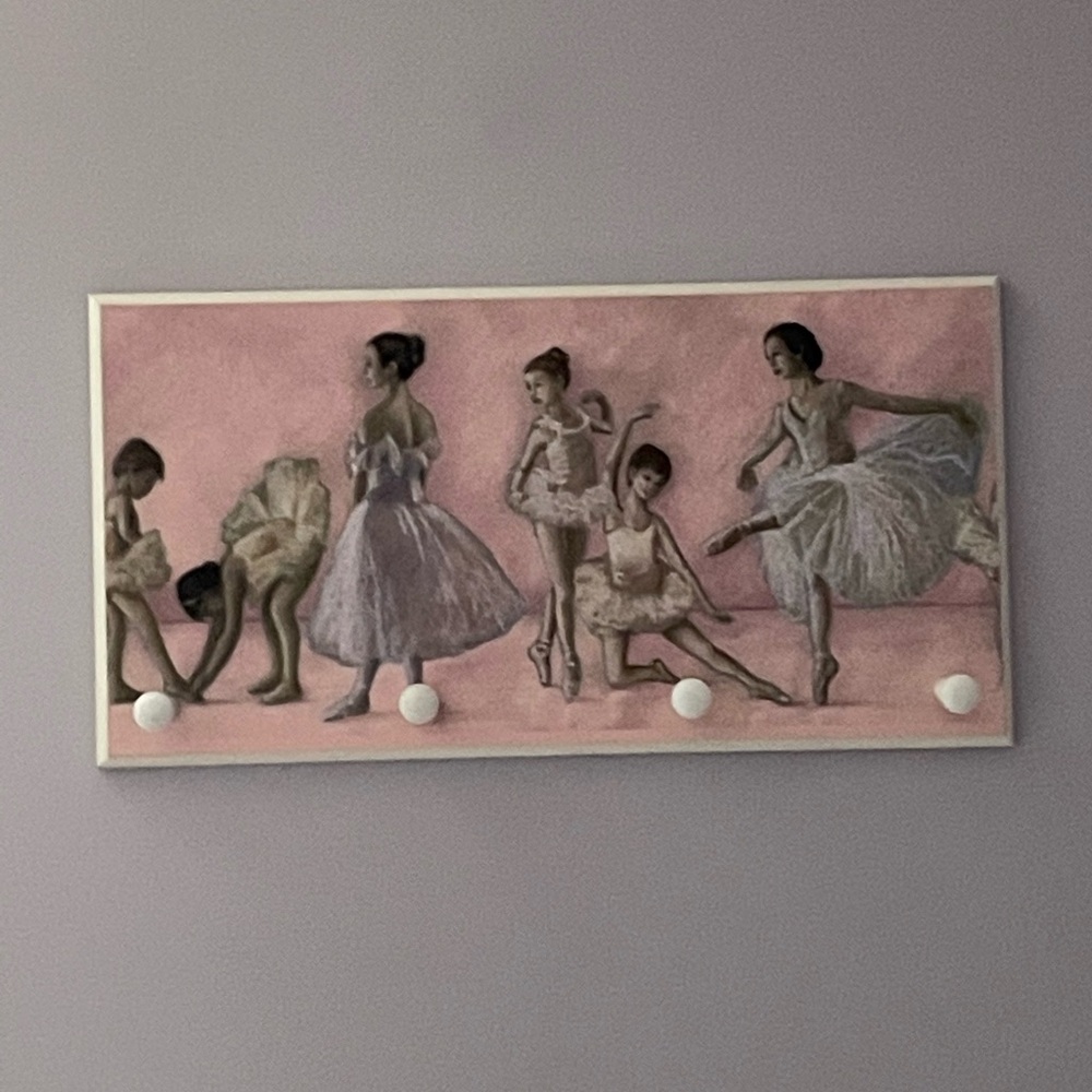 Ballet Dancer Wall Art on Pink Background